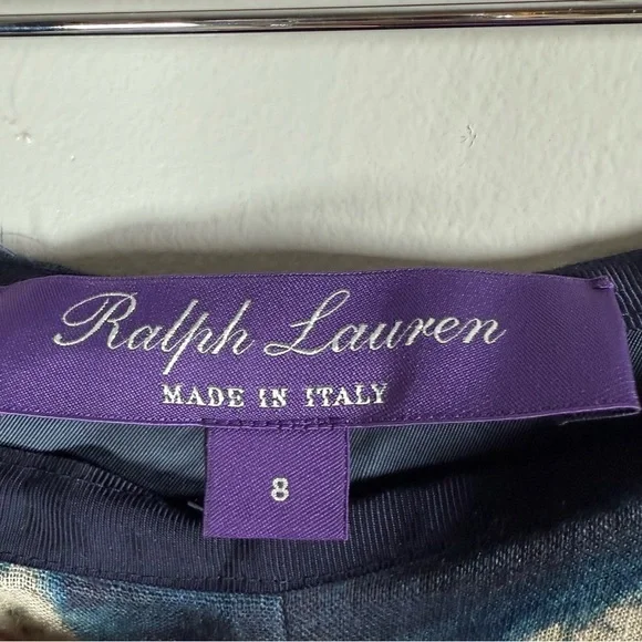 Ralph Lauren Purple Label Yazmin Batik Print Linen Silk Pants Size 8 - Picture 8 of 16